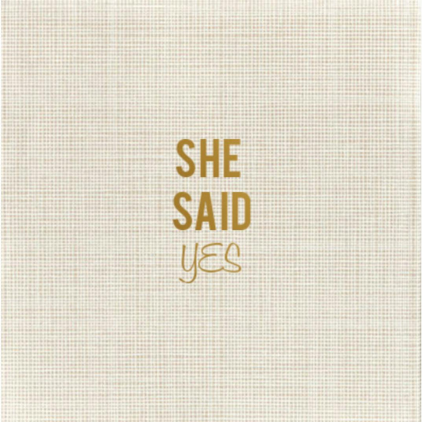 She Said Yes Disposable Cocktail Napkin