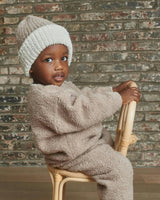 2-Tone Ribbed Beanie - Fuzzy