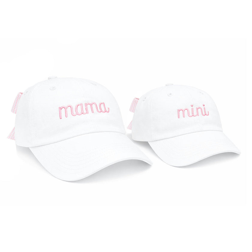 Mama & Mini Bow Baseball Hat Set