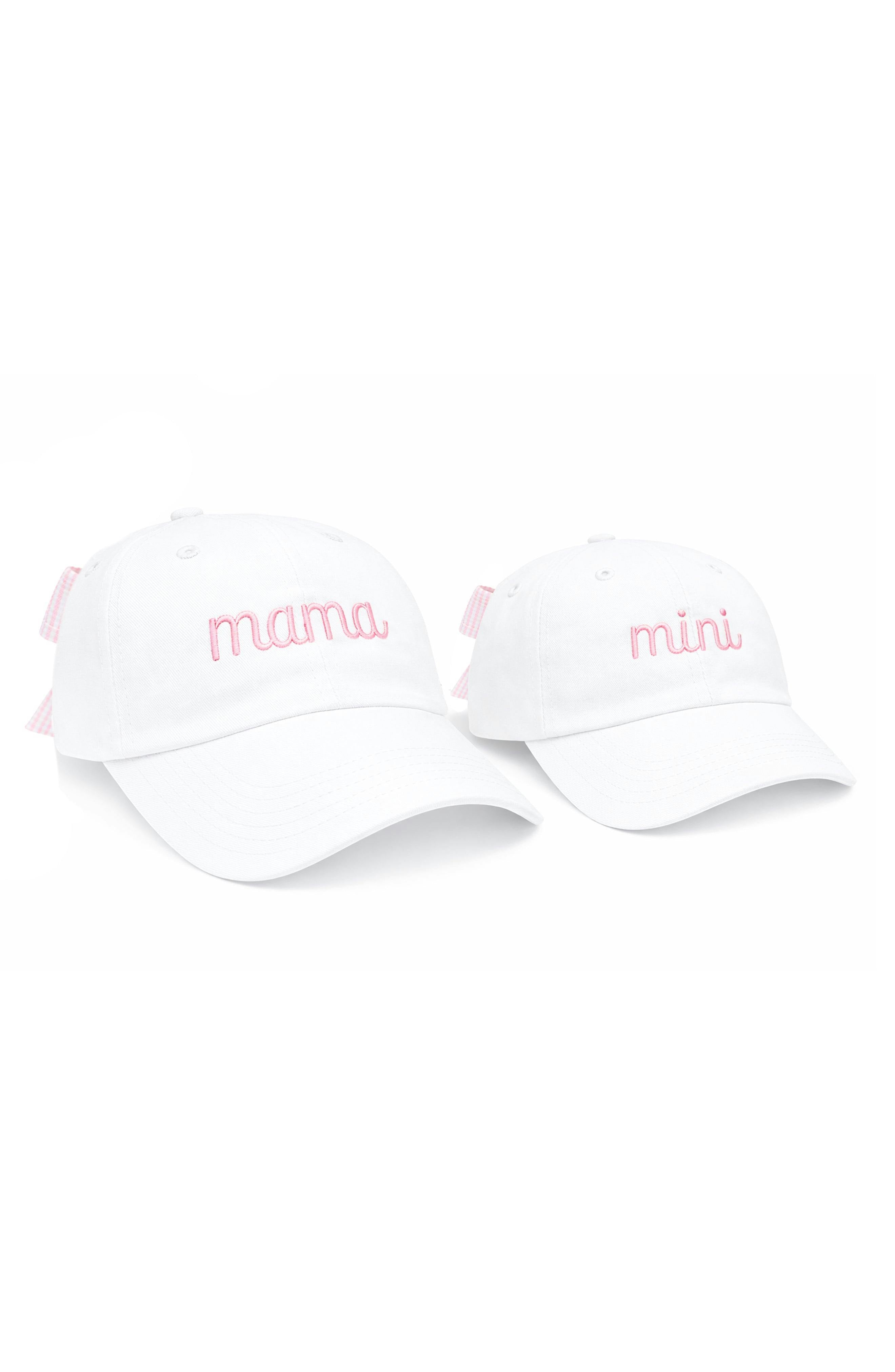 Mama & Mini Bow Baseball Hat Set