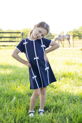 Knit Dress with Bows