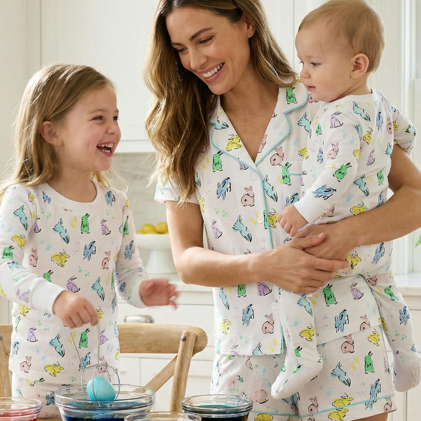 The Organic Long Sleeve Pajama Set [Bunny Hop]