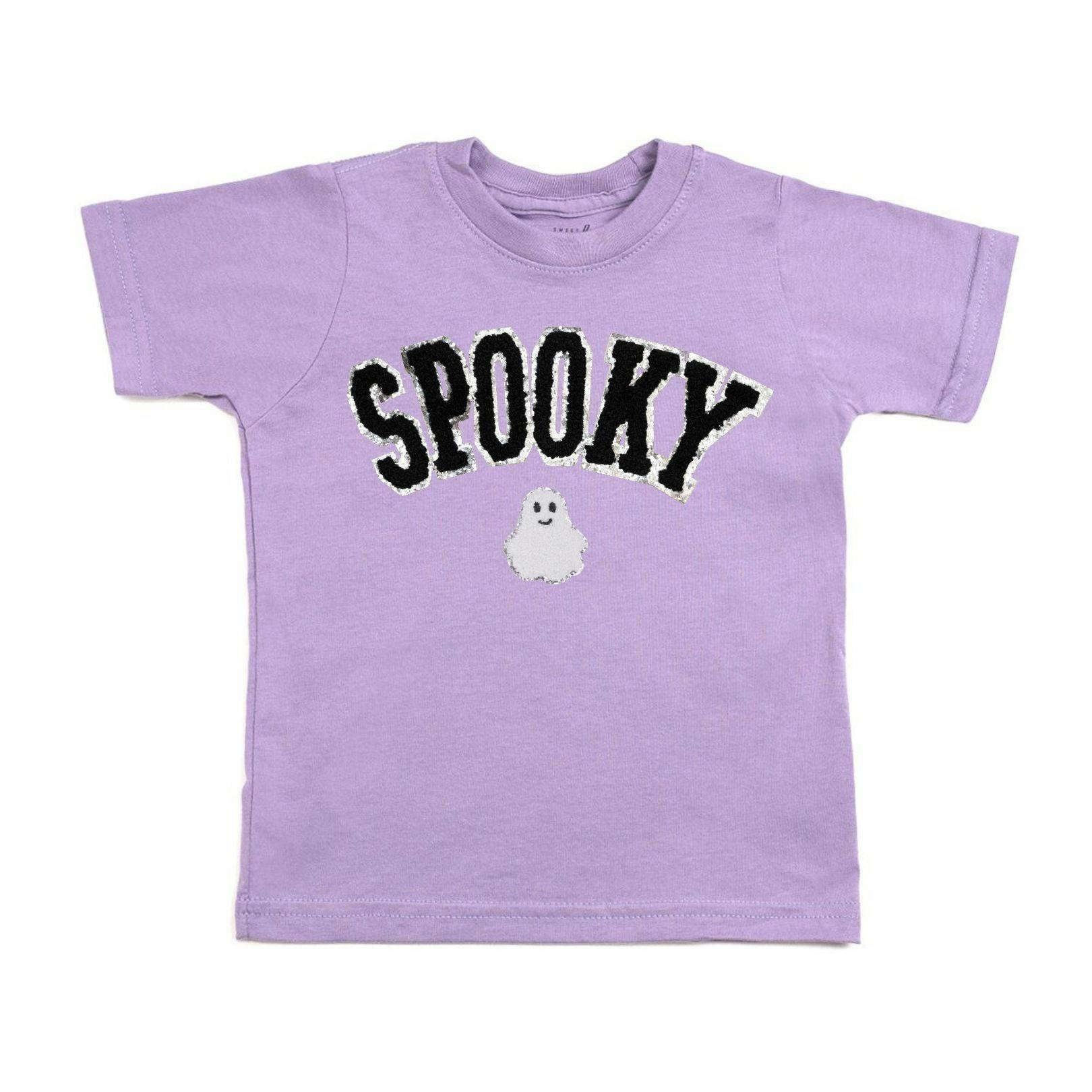 Spooky Ghost Patch Halloween Short Sleeve T-Shirt