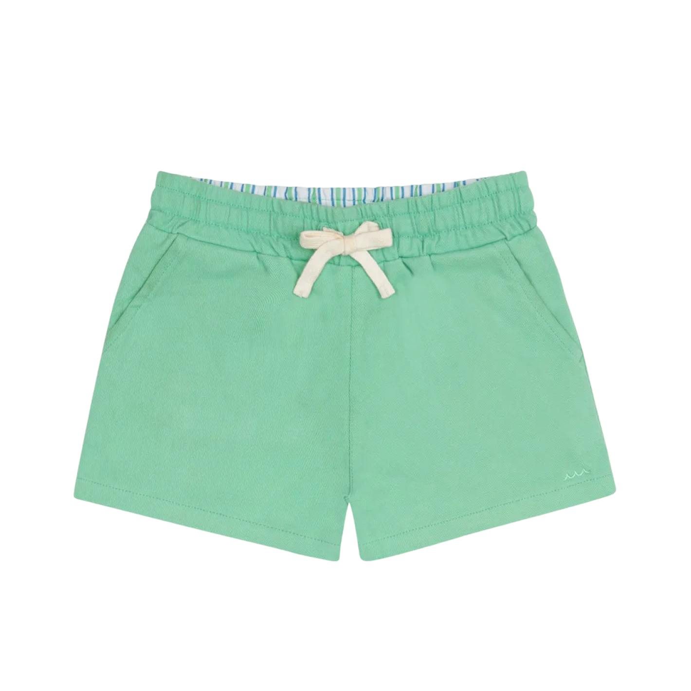 boys gustavia green ultra-soft twill shorts