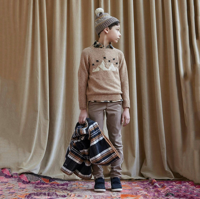 Mountain Scenery Knit Sweater
