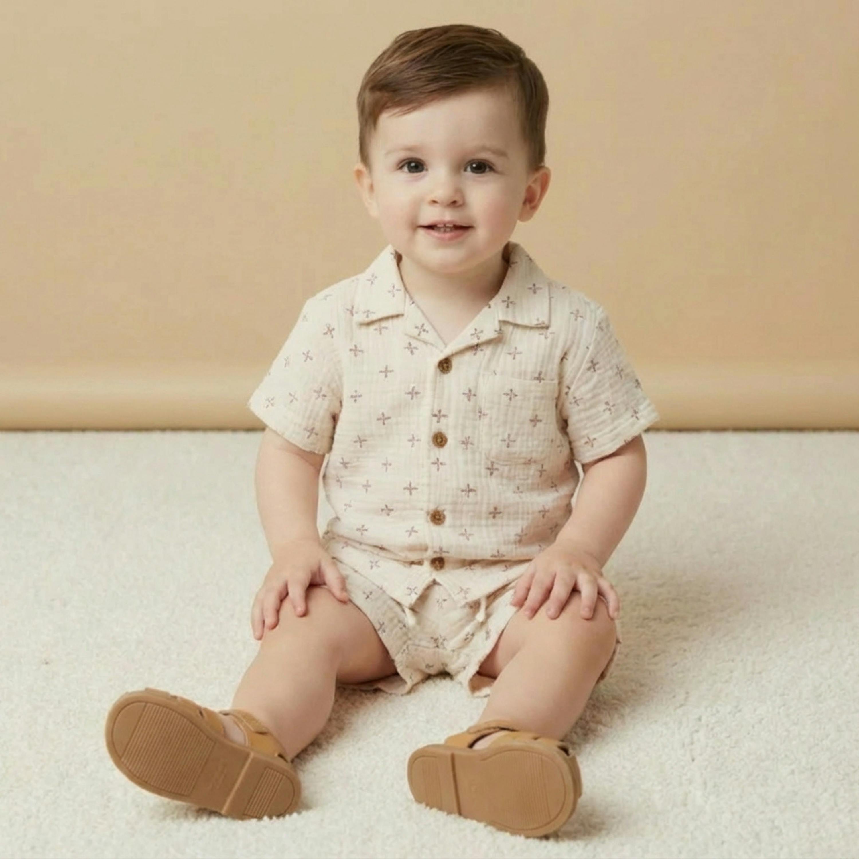 Organic Shirt & Shorts Set - Cross