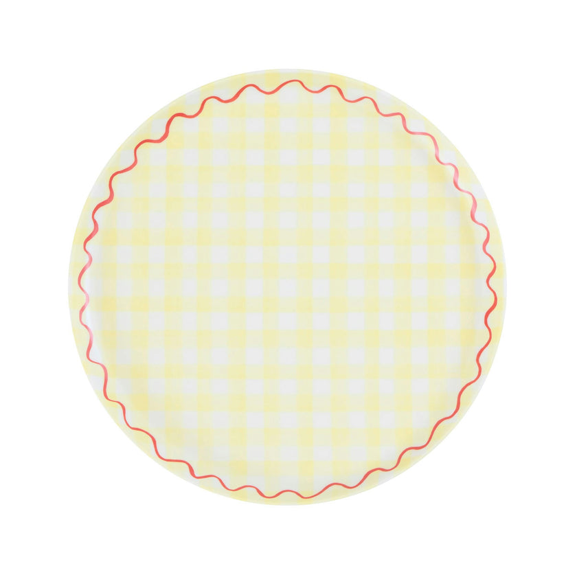 Gingham Reusable Small Plates