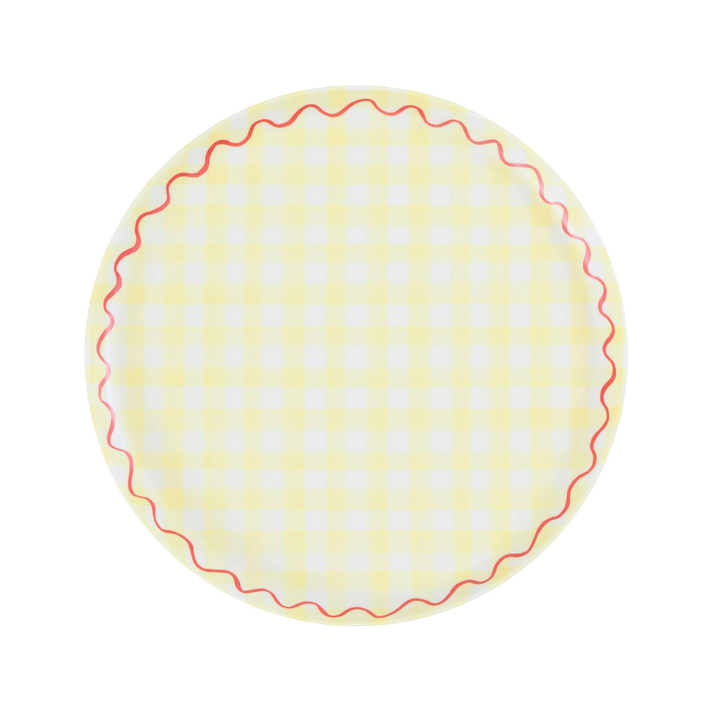 Gingham Reusable Small Plates