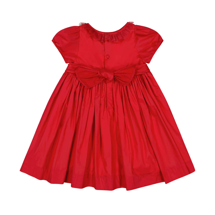 Sofia Red Smocked Dress