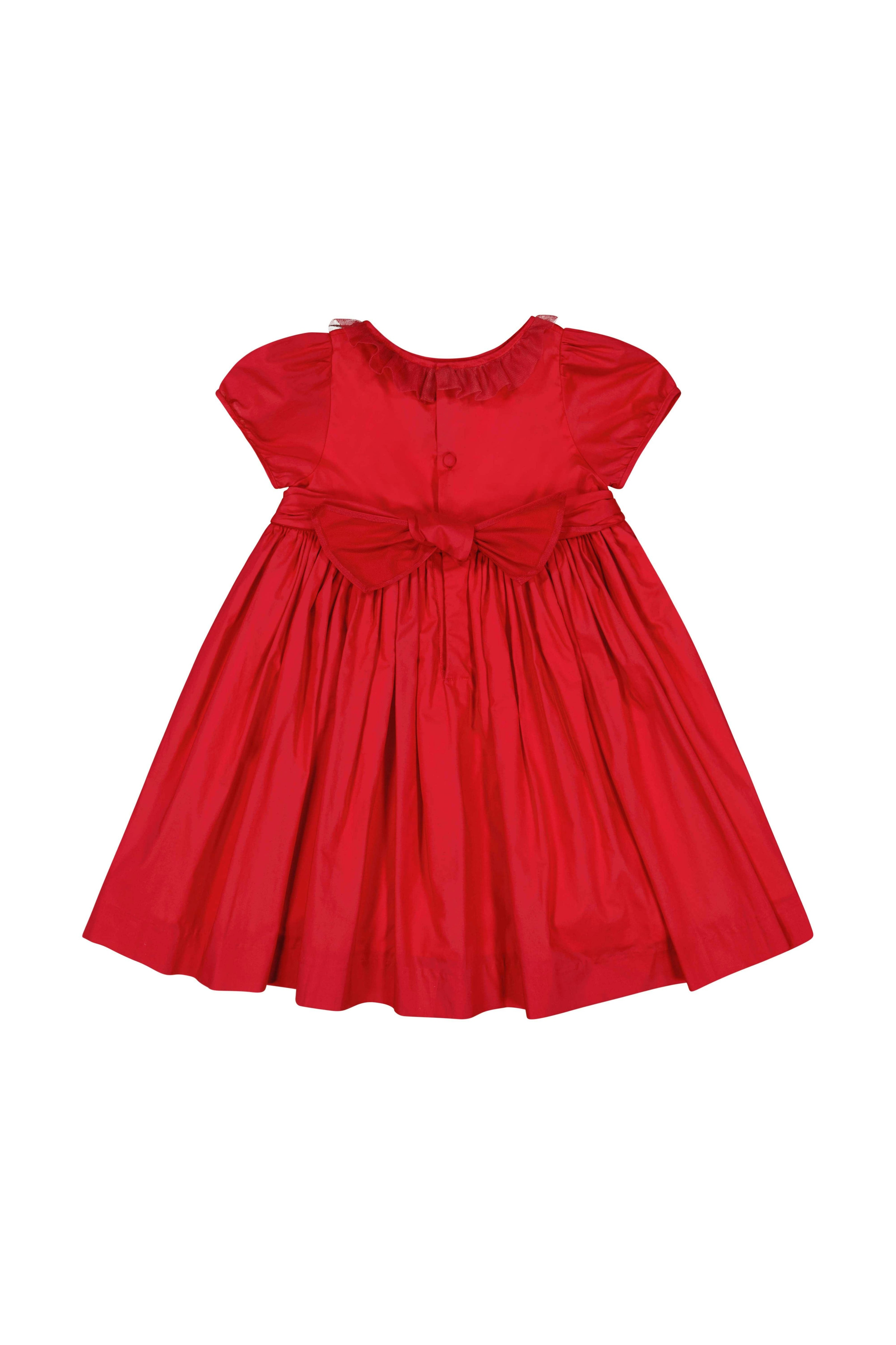Sofia Red Smocked Dress