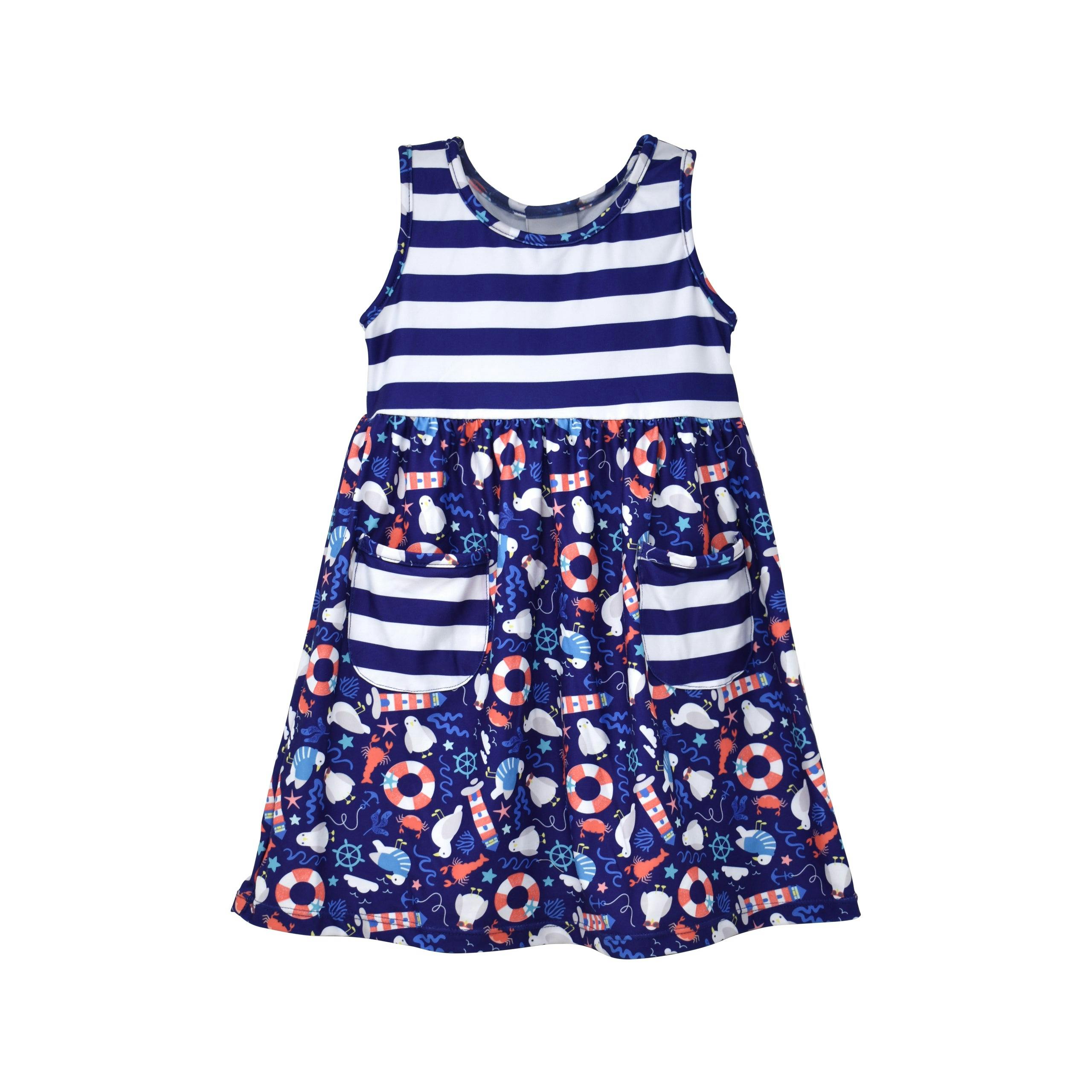 UPF 50+ Dahlia Sleeveless Tee Dress w/ Pockets