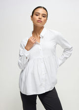Long Sleeve Peplum Maternity and Nursing Blouse