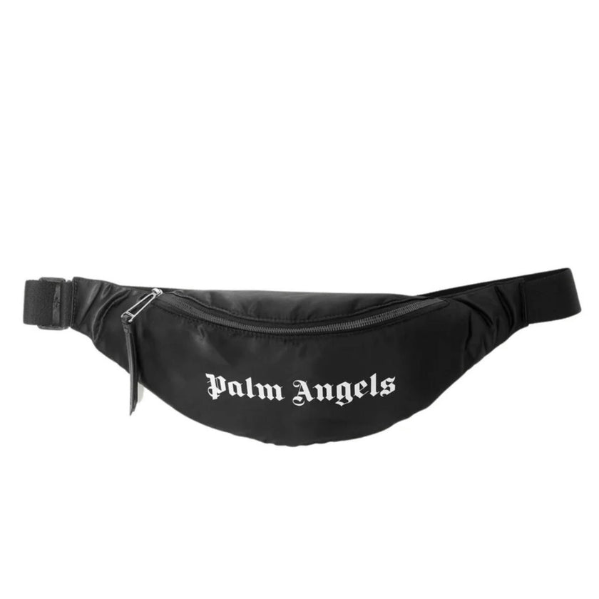 Unisex Black Logo-Print Shoulder Bag