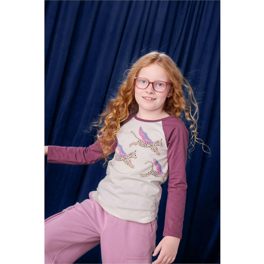Pegakitty Raglan Tee, White