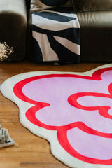 Funky Flower Shaped Irregular Rug by Shayla Goethe