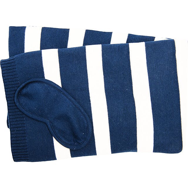 Xoxo Reversible Stripes Blanket Travel Set