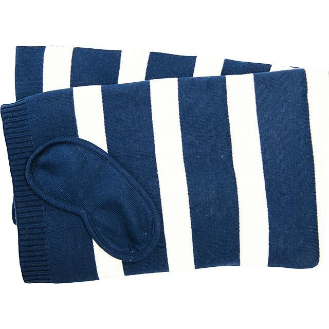 Xoxo Reversible Stripes Blanket Travel Set