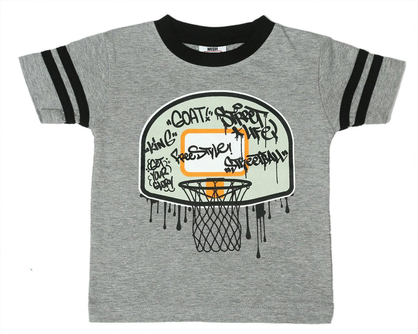 Basketball Grafitti Ringer Tee