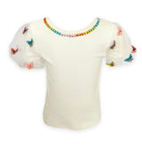 3D Rainbow Butterflies Puff T-Shirt
