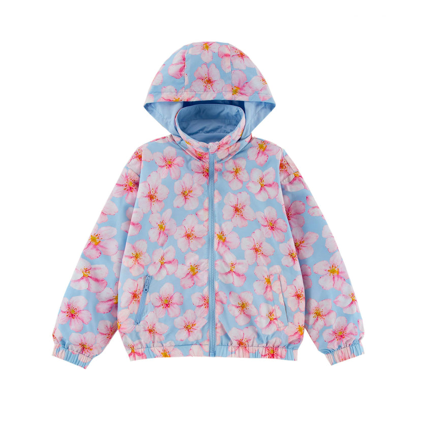 Max Reversible Rain Jacket Windbreaker, Hibiscus