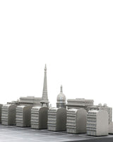 Chess Set Stainless Steel PARIS with Paris Map Board
