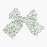 Flower blue Bow Clip