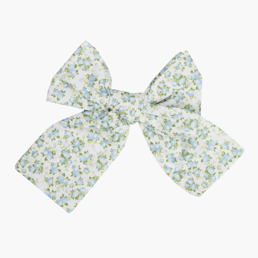 Flower blue Bow Clip