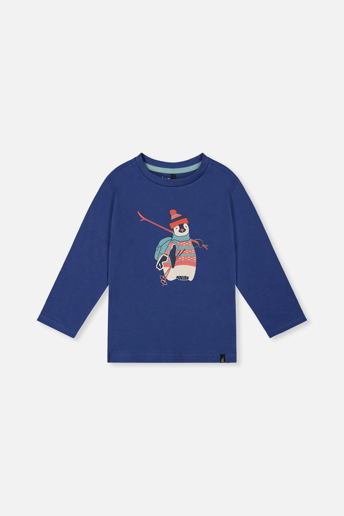 Long Sleeve Organic Cotton T-Shirt Blue