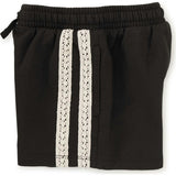 Crochet Sporty Shorts, Black