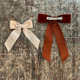 Mademoiselle Velvet Bow, Red