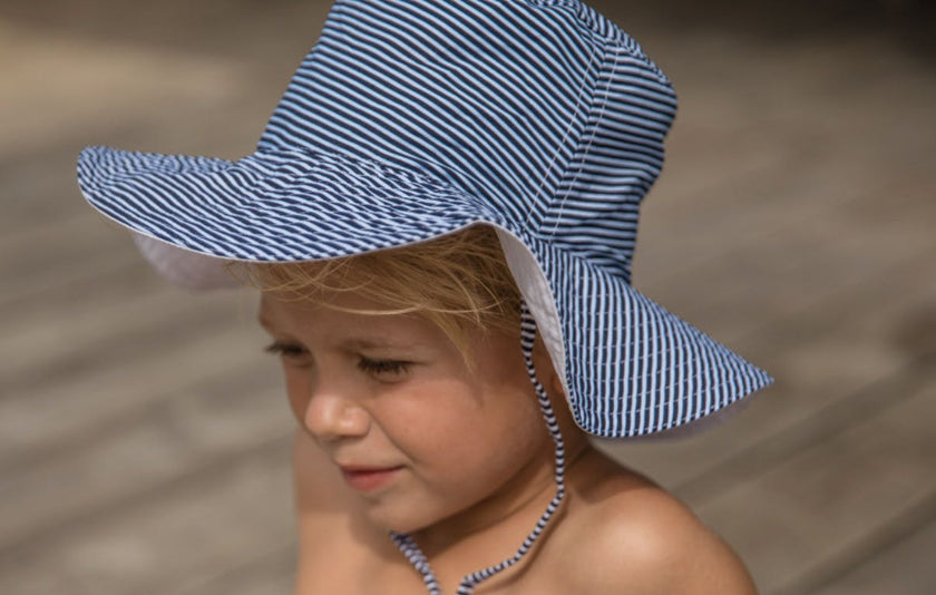 Navy & White Stripe Bucket Hat