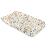 Parker Pink Floral Cotton Quilted Change Pad Cover