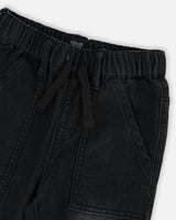 Stretch French Terry Denim Jogger Grey