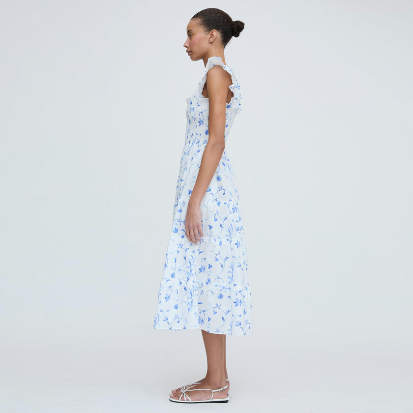 The Ellie Nap Dress - Blue Botanical