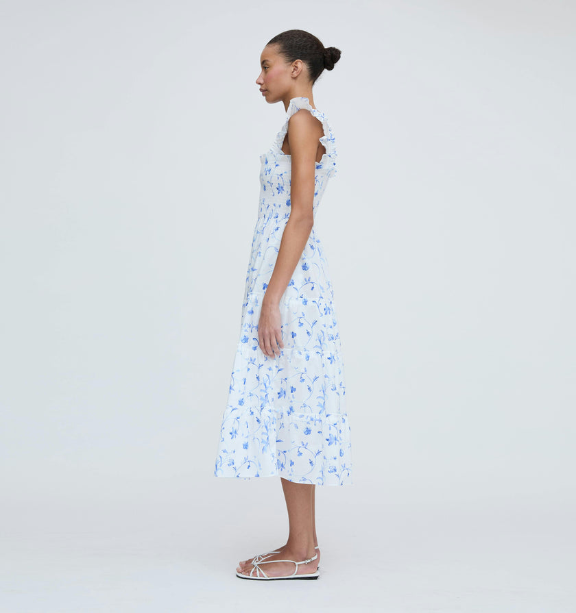 The Ellie Nap Dress - Blue Botanical