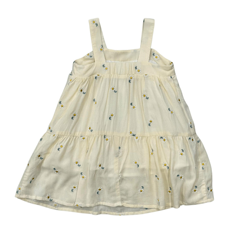 Girls Wide Strap Dress in Embroidery Floral