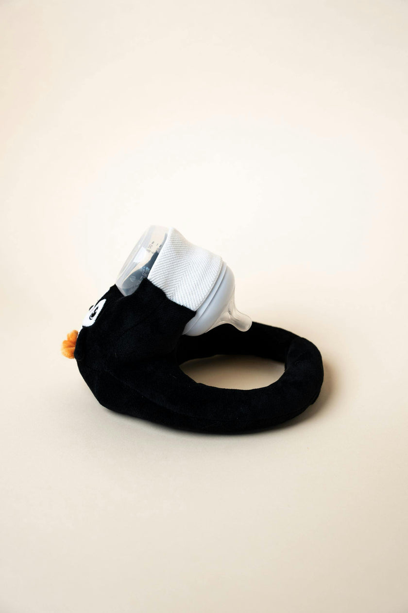 Baby Bottle Pillow Holder For Parents - Penguin