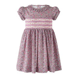 Floral SS Smocked Dress