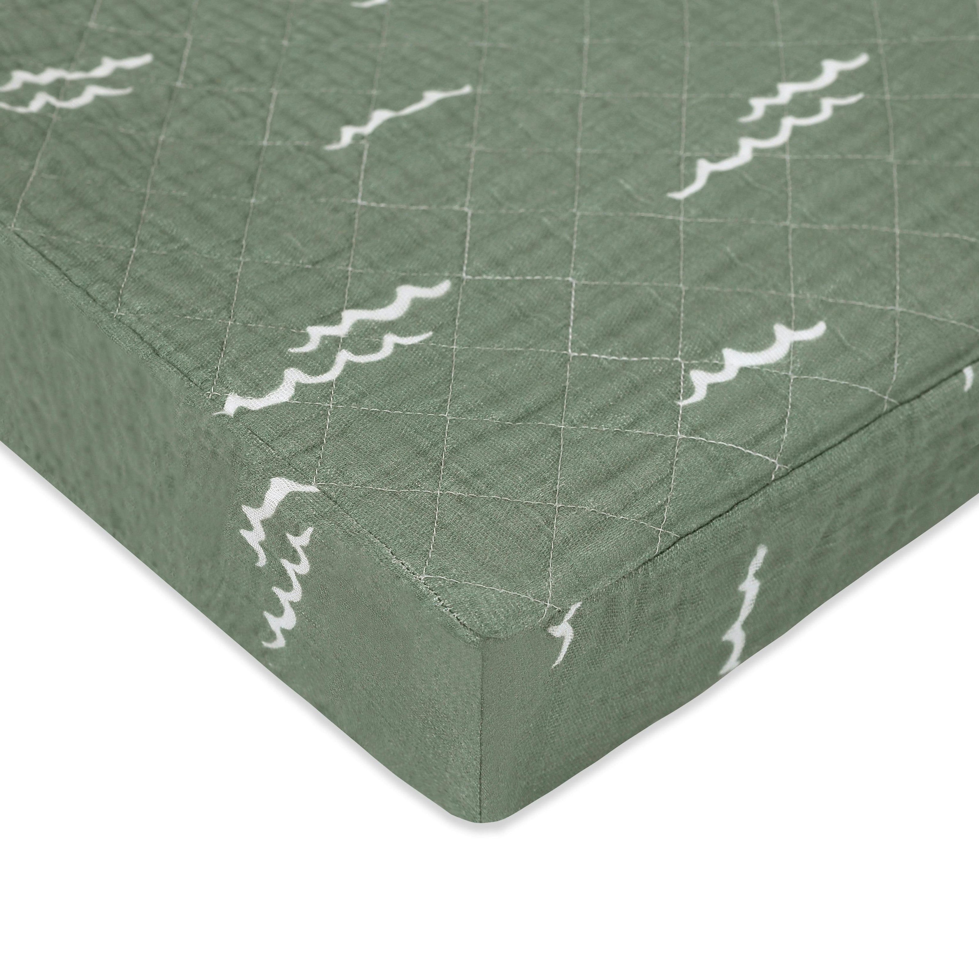 Babyletto Quilted Changing Pad Cover in GOTS Certified Organic Muslin Cotton