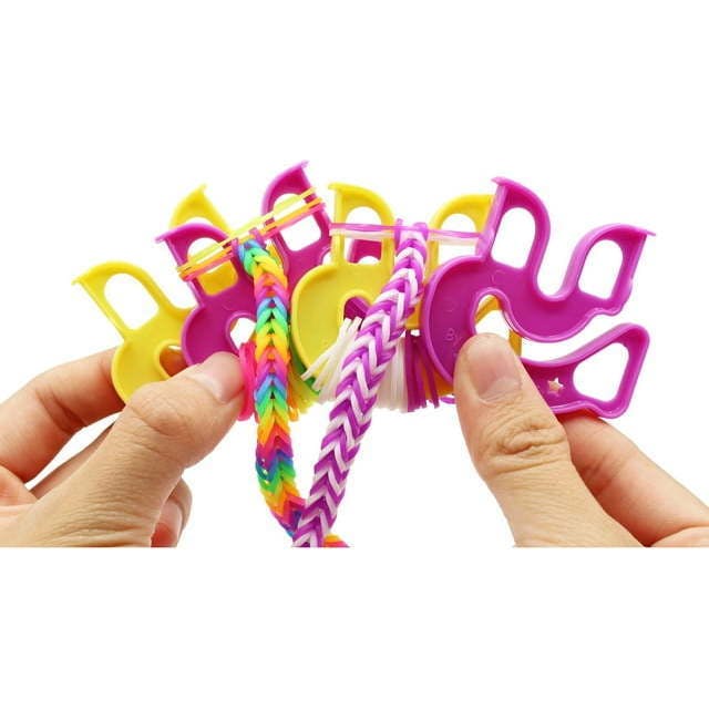Rainbow Loom Sparkle Rubber Band Treasure Box Edition Friendship Bracelet Making Craft Kit w/ 8