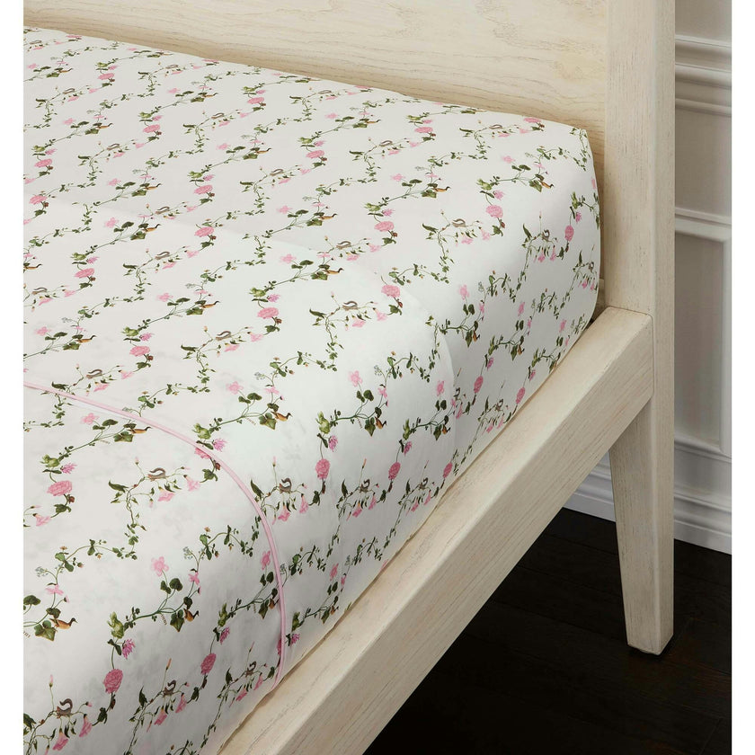 The Fitted Sheet - Pink Pond Floral