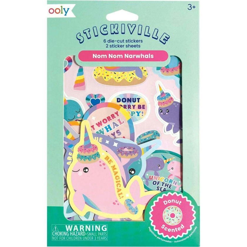 Stickiville Nom Nom Narwhals Scented Stickers