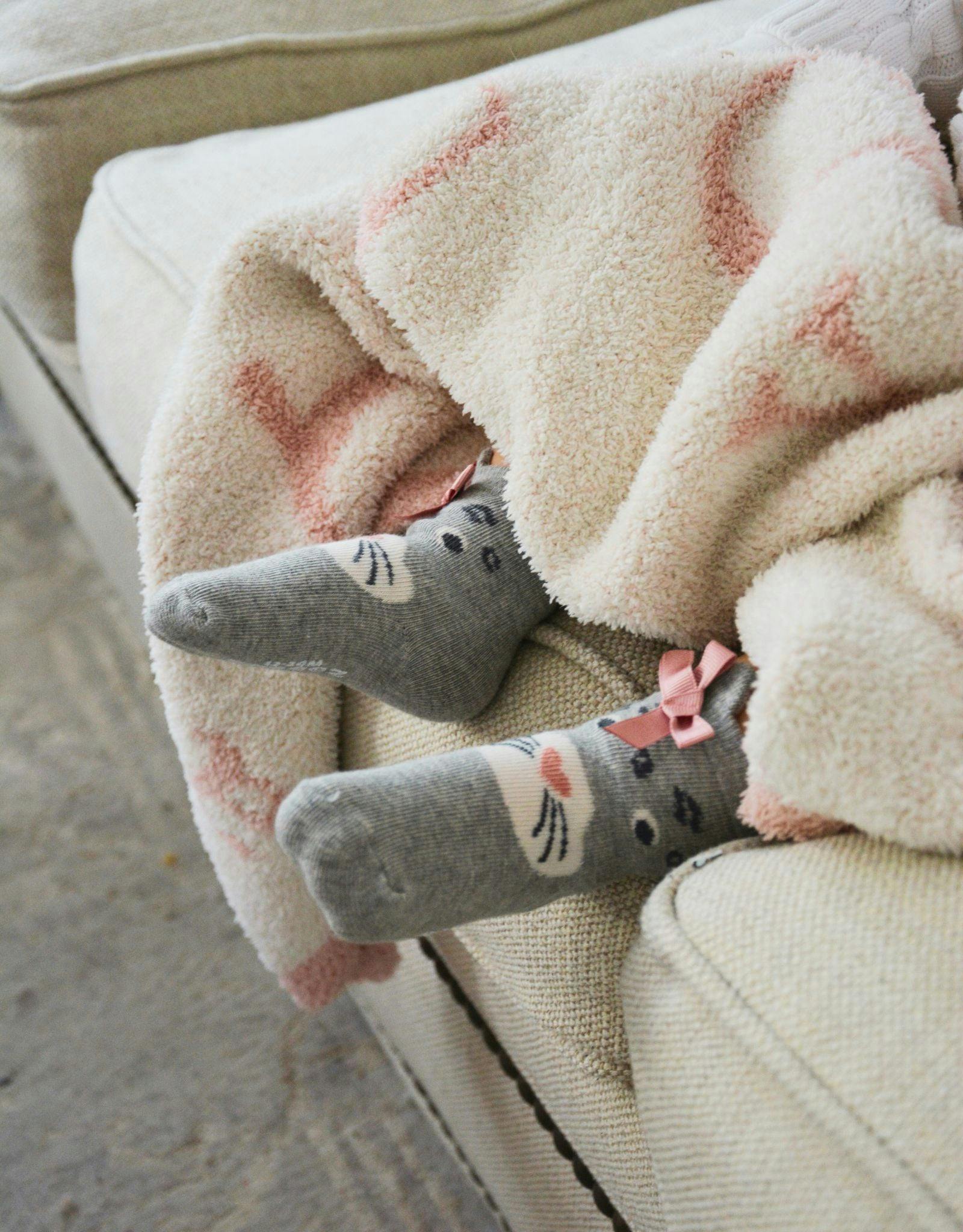 Cats Rule Pink 3pk Infant Hosiery