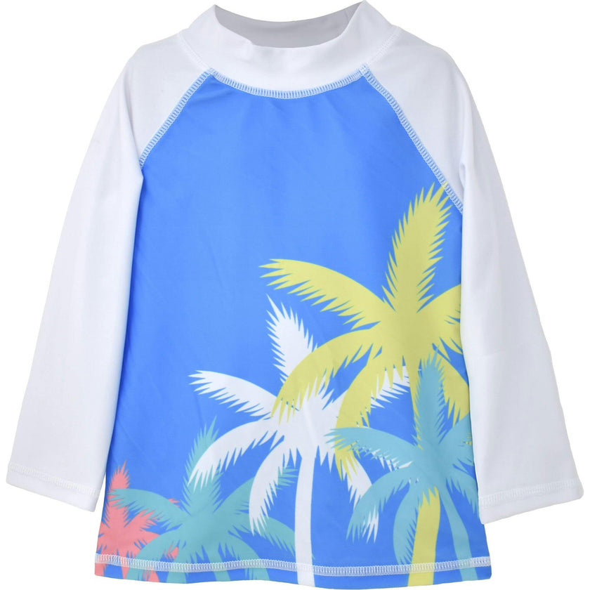 UPF 50+ Graphic Rash Guard Swim Top - E