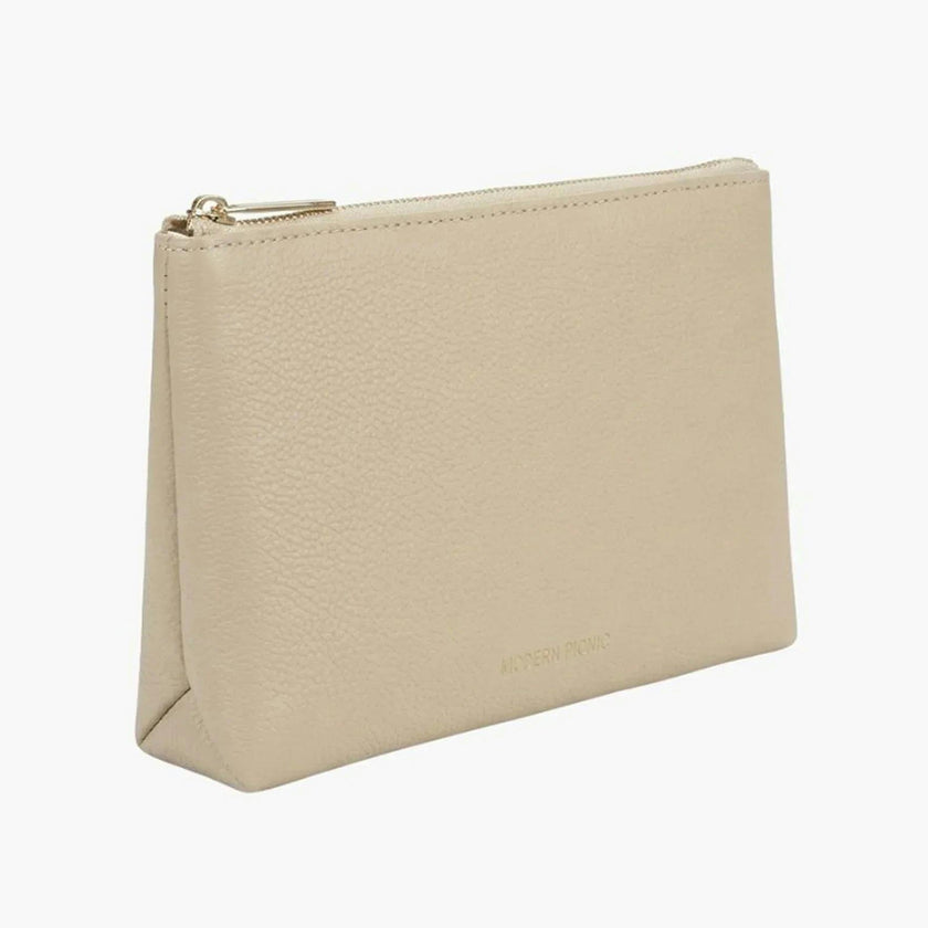 Insulated Small Snack Pouch, Cream Pebble