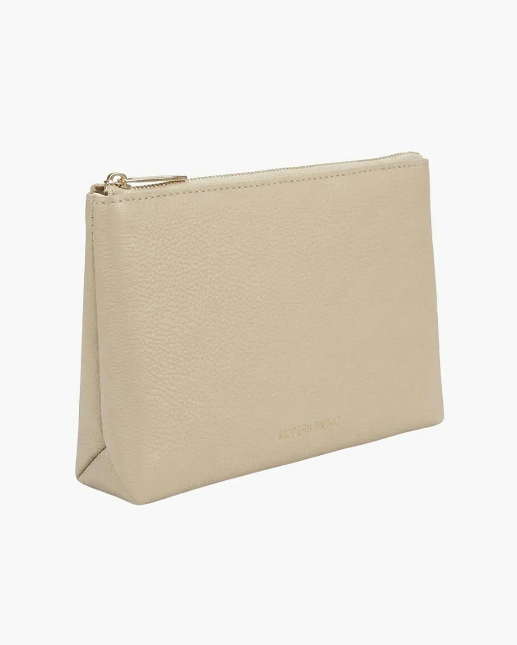 Insulated Small Snack Pouch, Cream Pebble