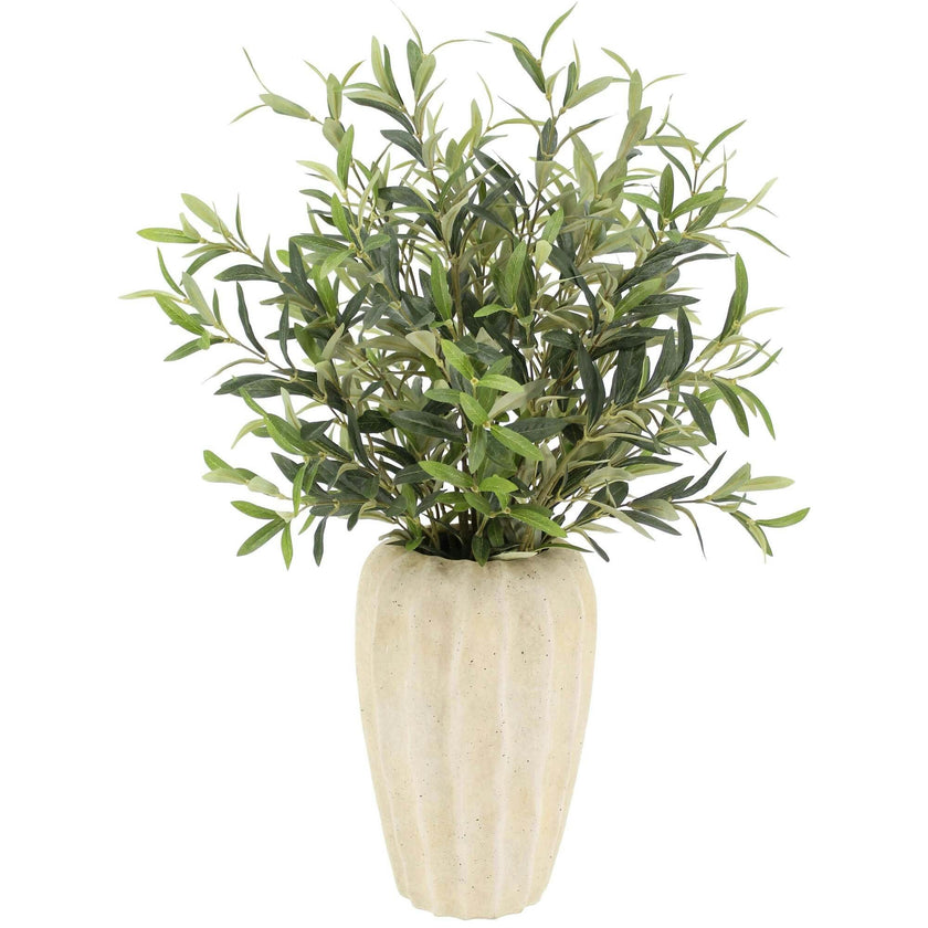 30" Faux Olive Arrangement in Artisan Vase