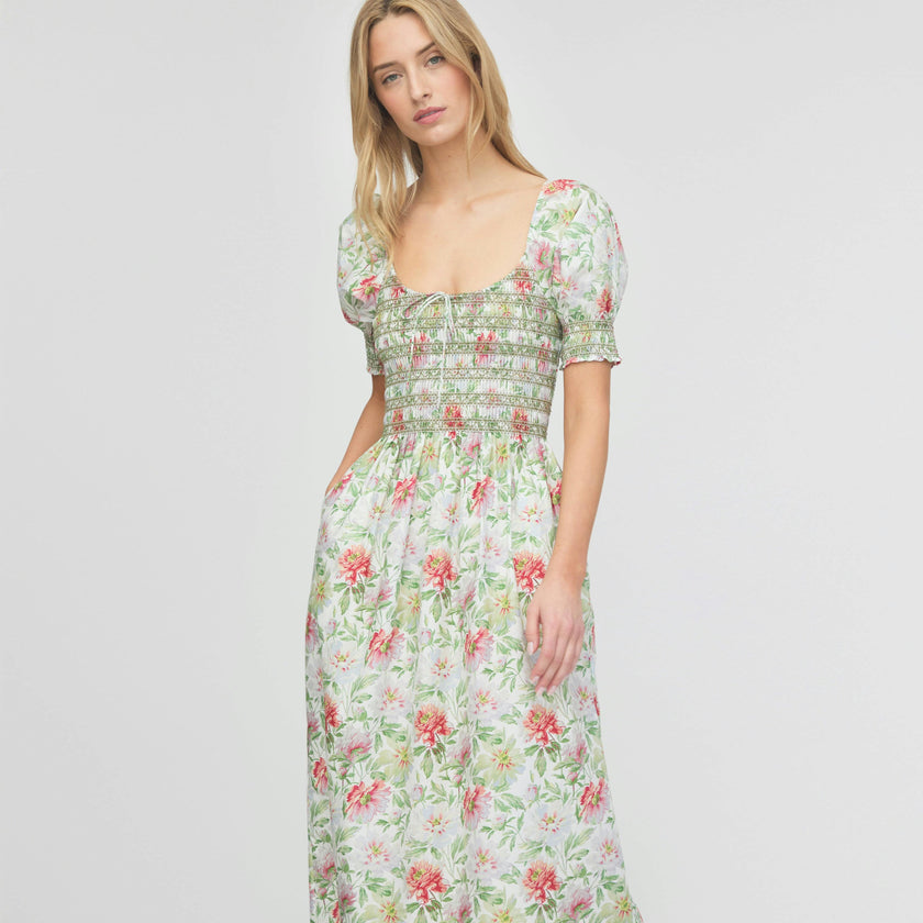 The Madeline Nap Dress - Peony Chintz