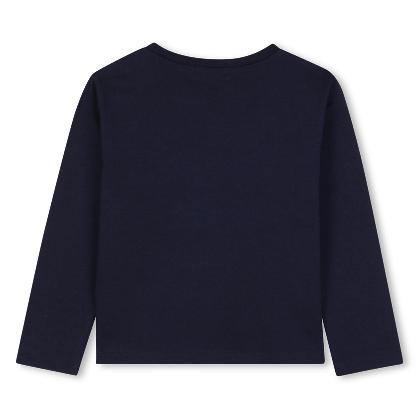 Navy Sequin Jersey Tee