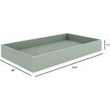 Universal Twin Storage Trundle Bed in Light Sage
